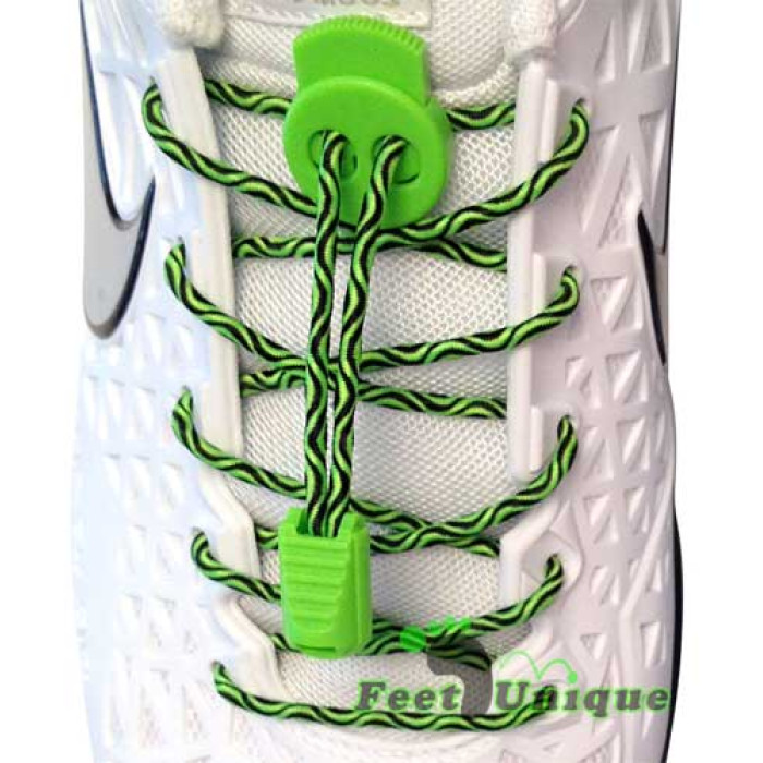 Sort & grønne elastik snørebånd